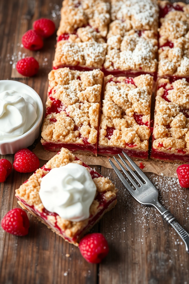 raspberry crumble dessert bars