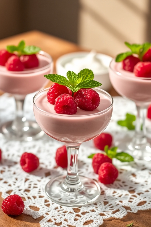 raspberry mousse dessert cups