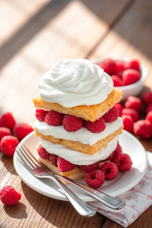 raspberry sponge cake dessert