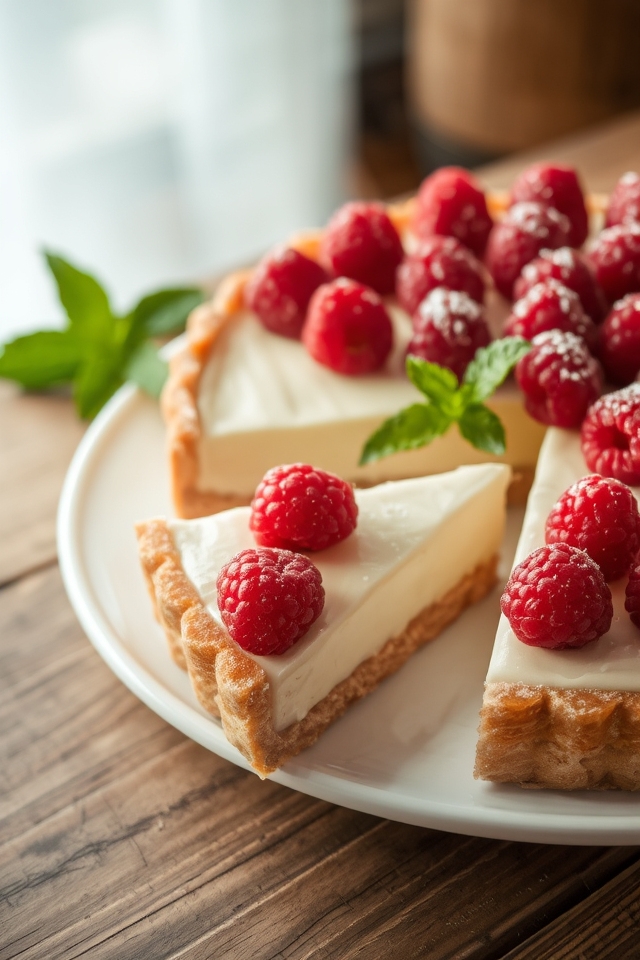 raspberry white chocolate tart