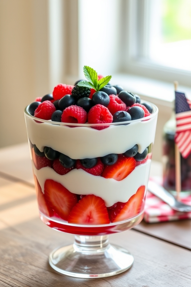 red white blue dessert