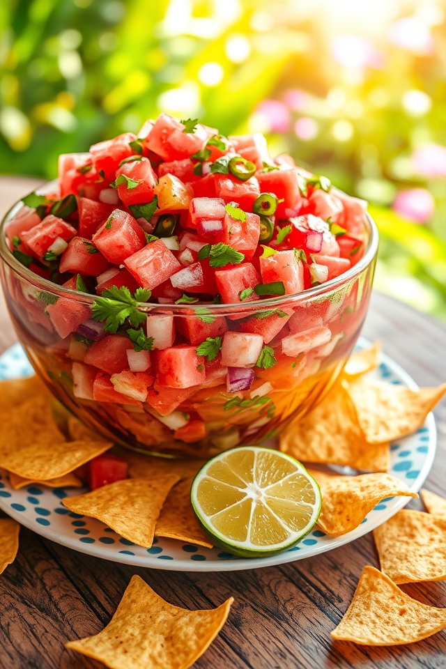 refreshing spicy watermelon salsa