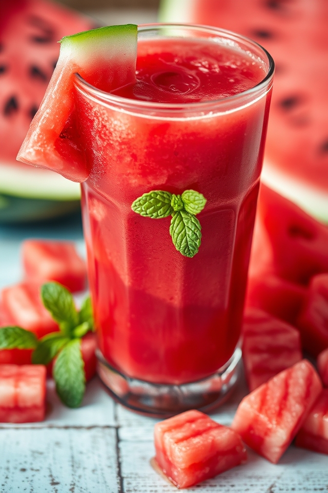 refreshing summer watermelon juice