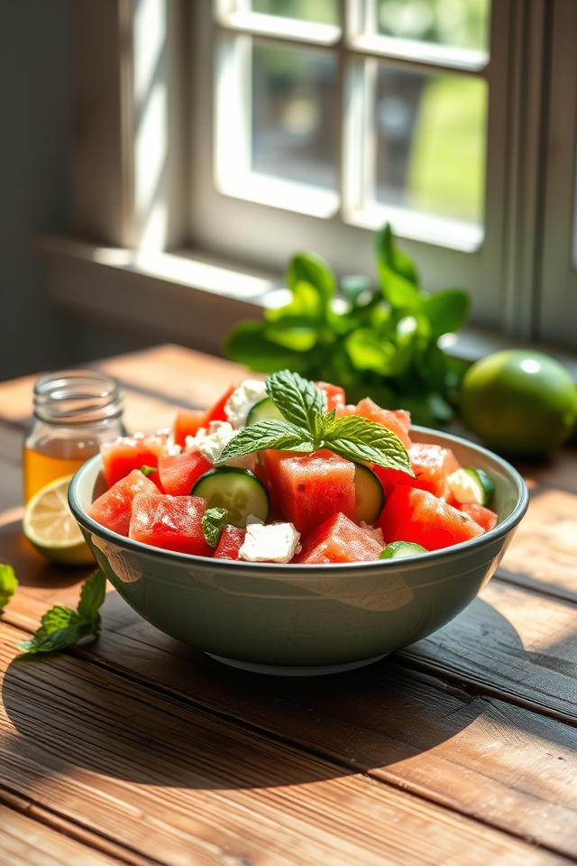 refreshing sweet watermelon salad