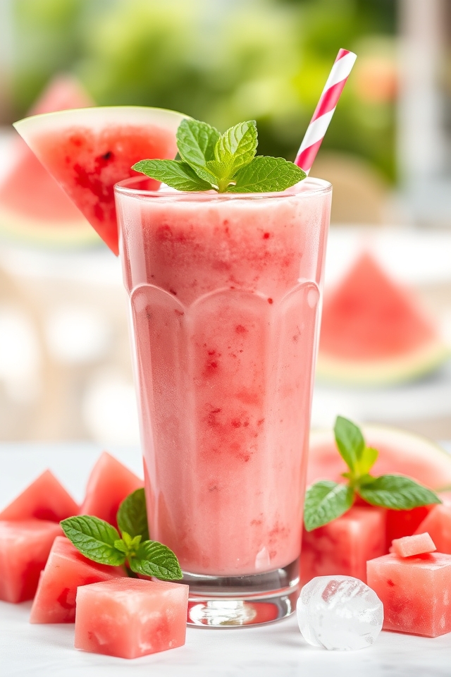 refreshing watermelon mint smoothie