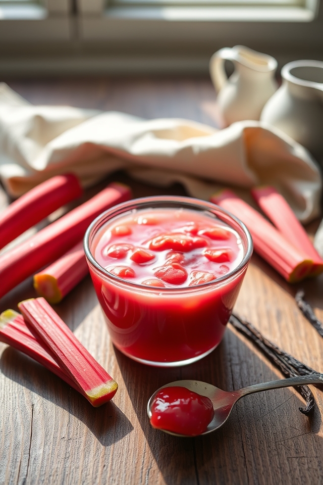 rhubarb compote with vanilla