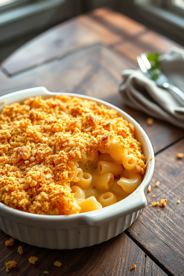 rich four cheese macaroni dish