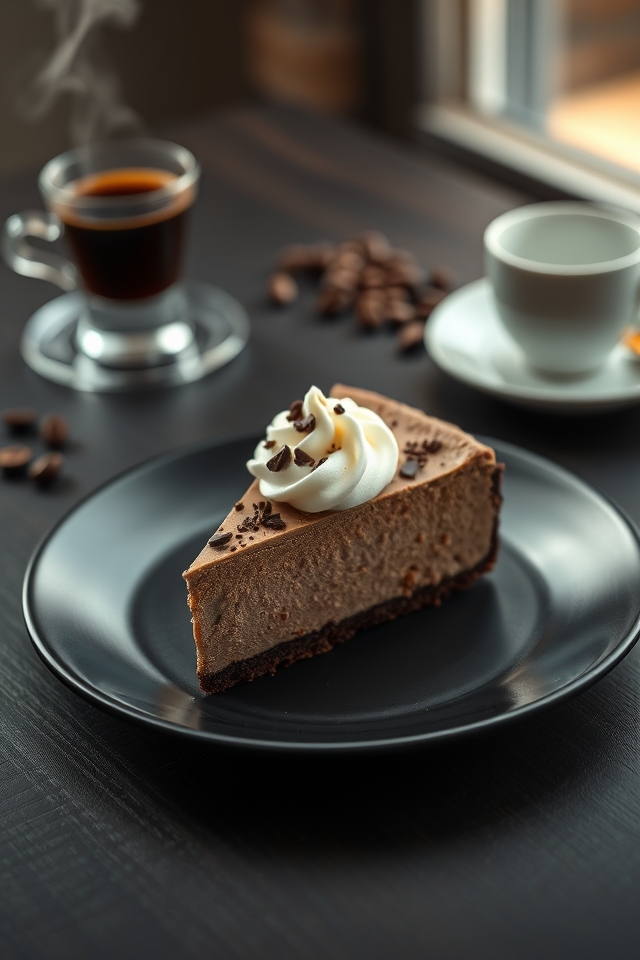 rich mocha espresso cheesecake
