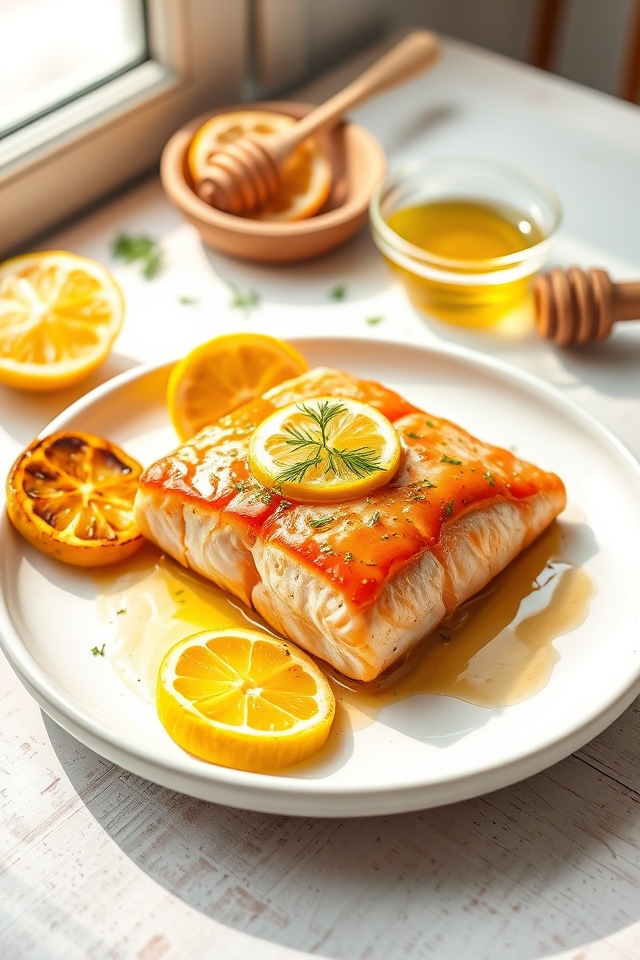 sharp lemon glazed salmon