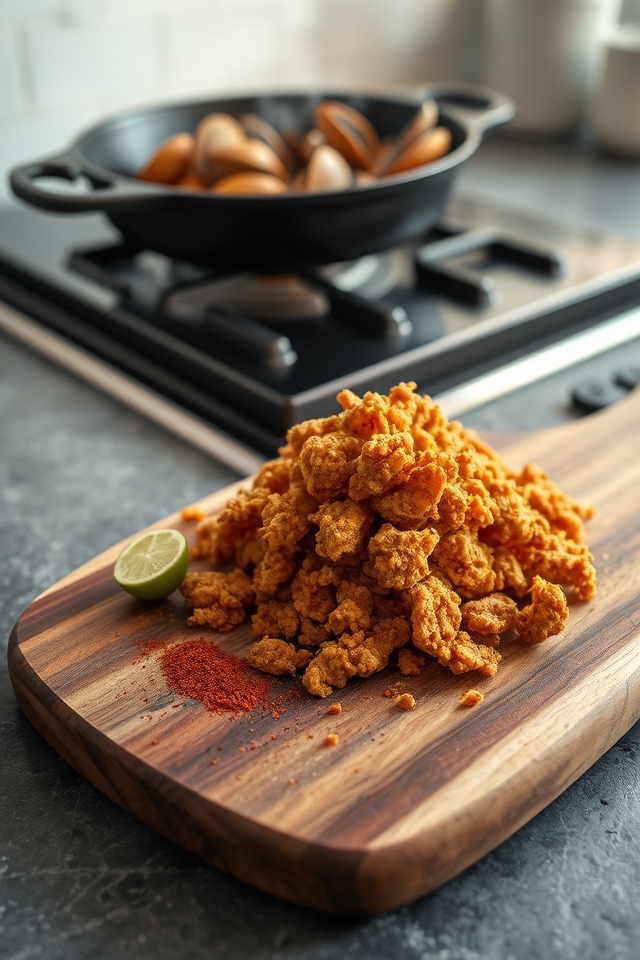 smoky chipotle fried clams