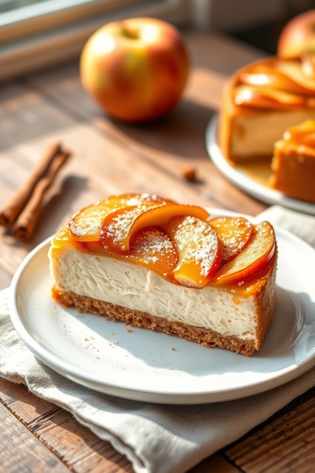 spiced apple cinnamon cheesecake