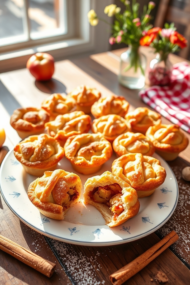 spiced apple pie bites