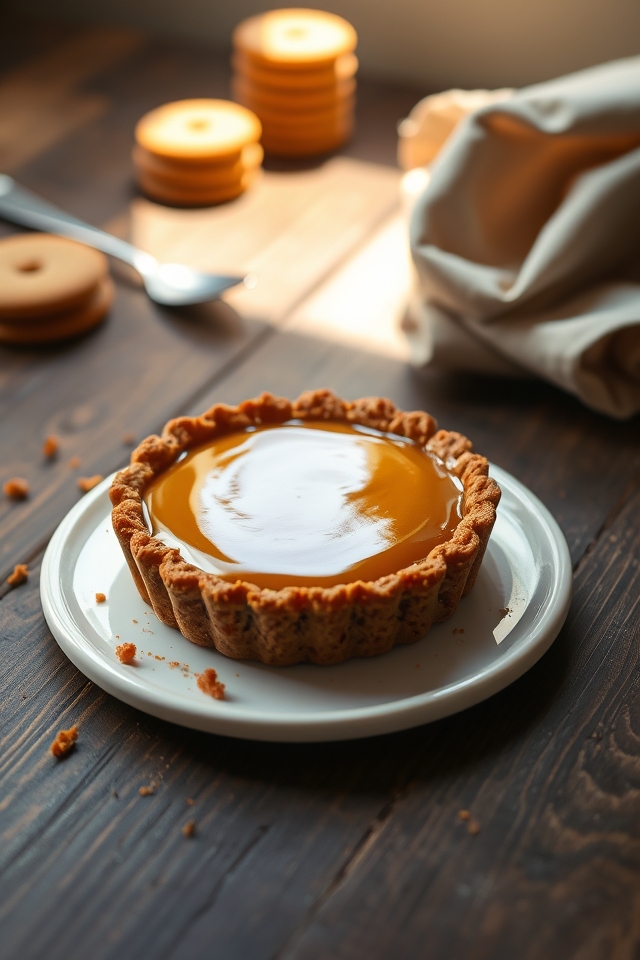 spicy gingersnap caramel tart