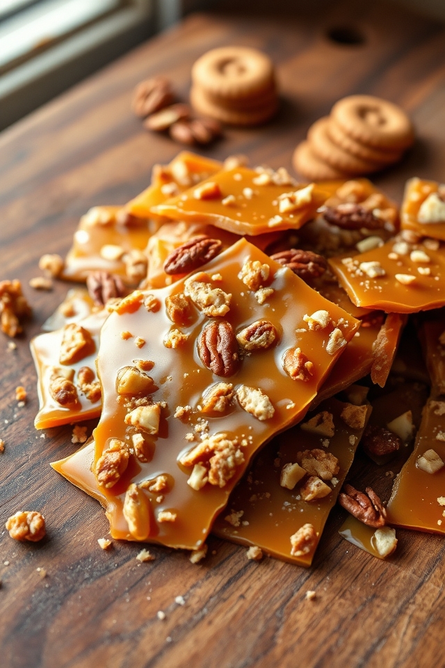 spicy gingersnap nut brittle