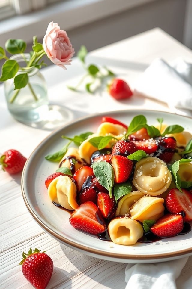 sweet strawberry balsamic tortellini