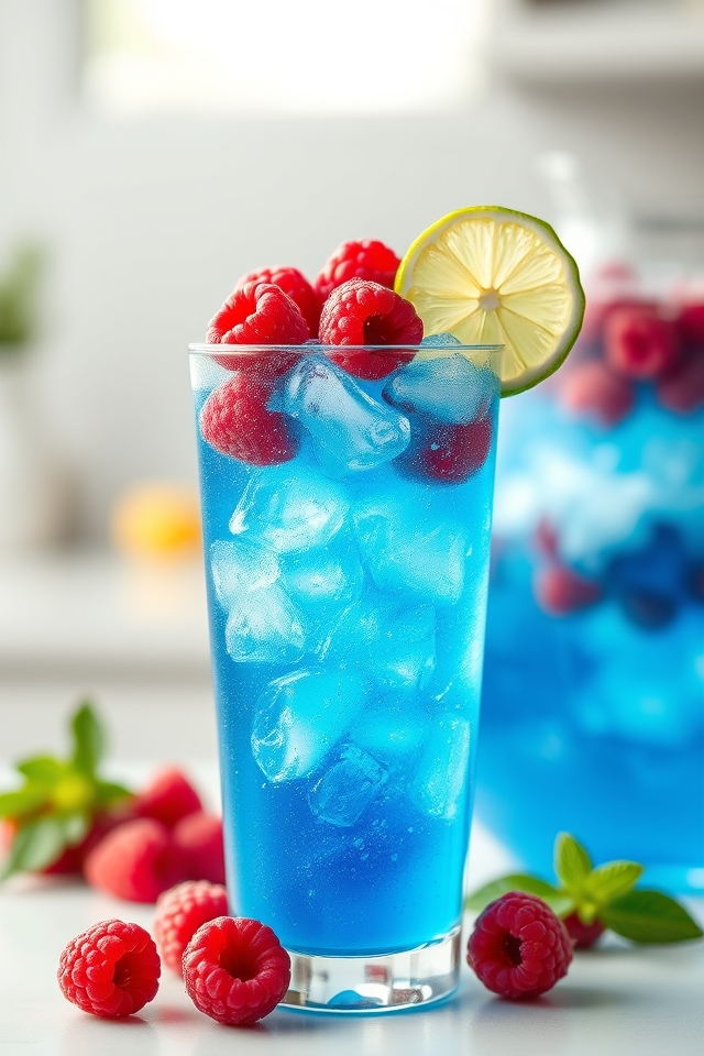 tangy blue raspberry fizz