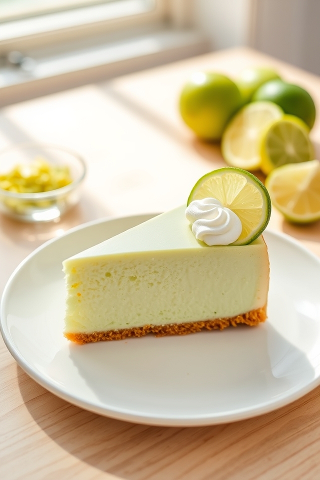 tangy key lime cheesecake