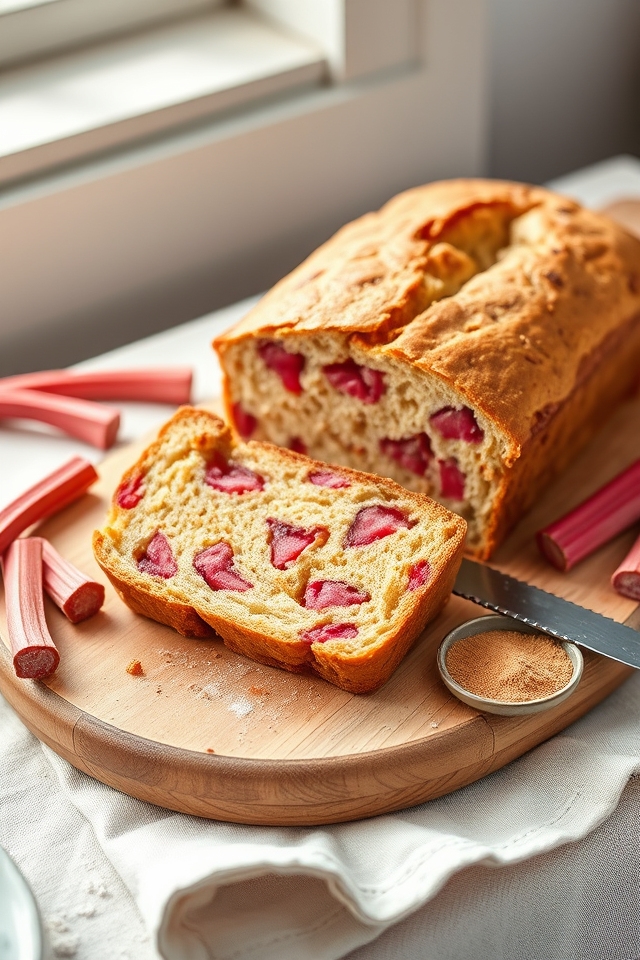tangy rhubarb cinnamon bread