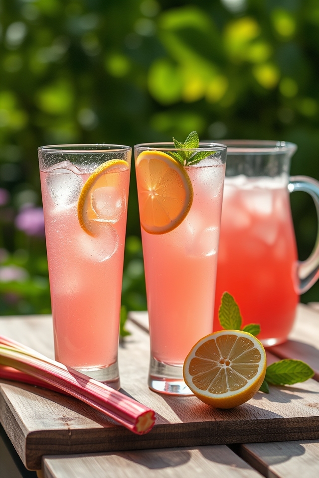 tangy rhubarb lemon spritzer