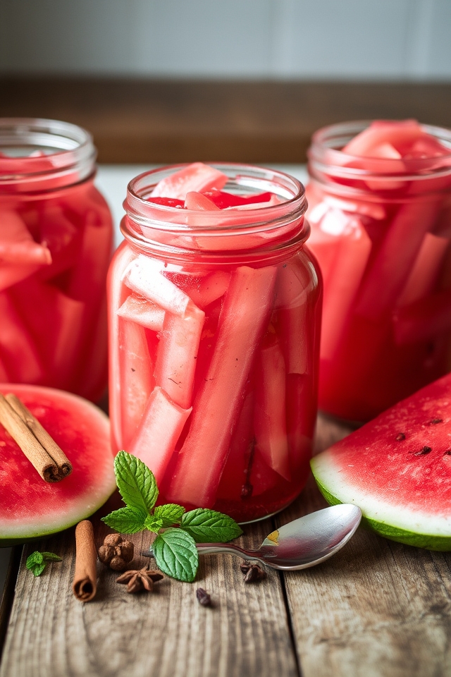tangy watermelon rind pickles