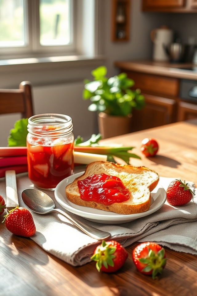 tart rhubarb strawberry jam