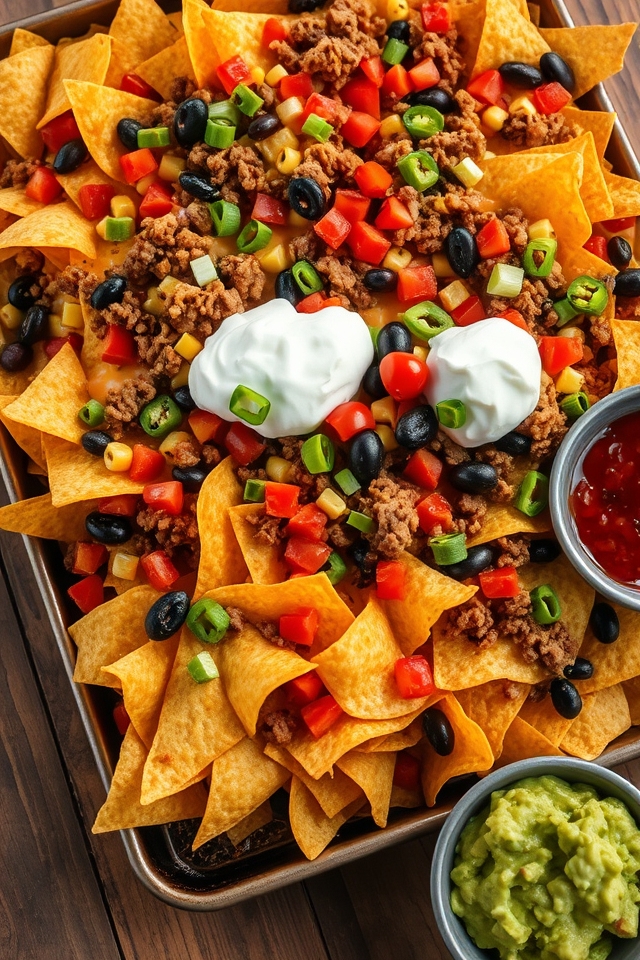 vibrant crowd pleasing nacho platter