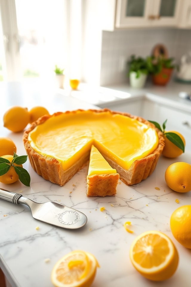 vibrant tangy lemon tart