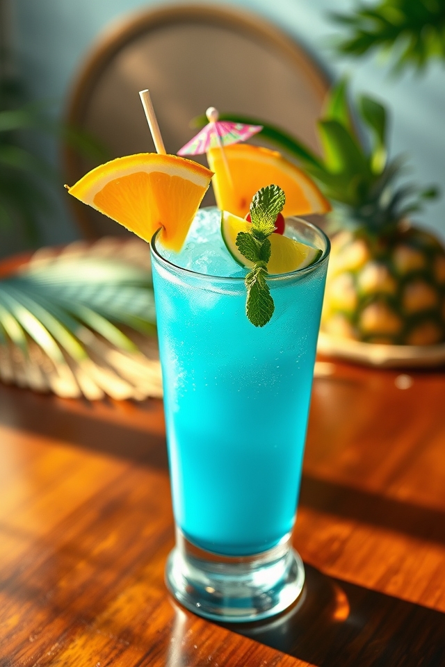 vibrant tropical fruit garnish