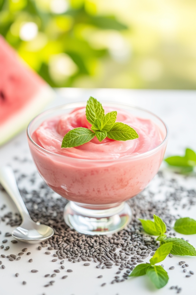 watermelon chia seed pudding