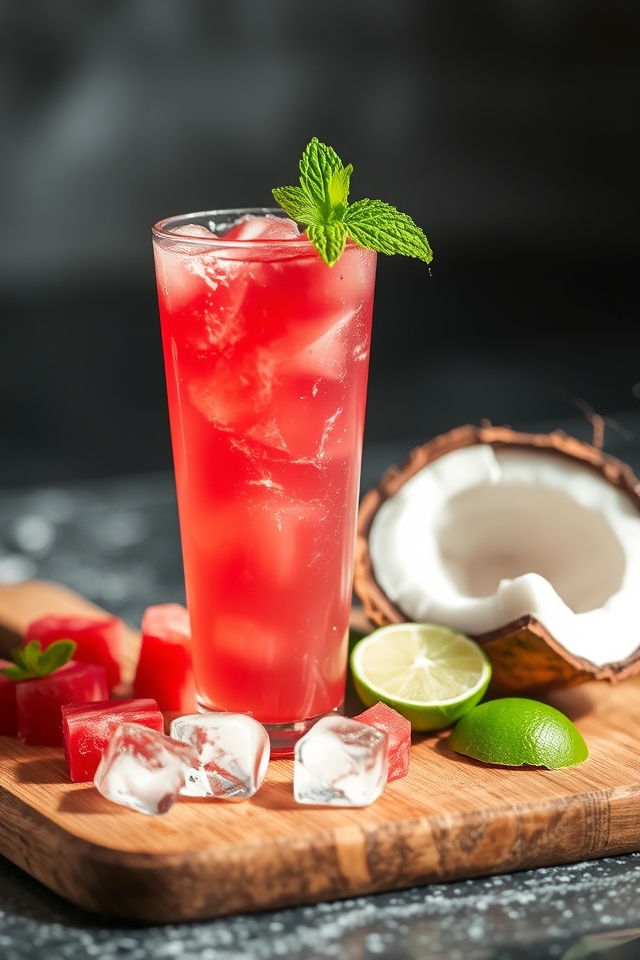 watermelon coconut water refresher