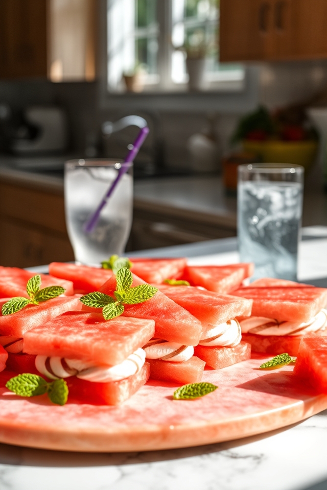 watermelon ice cream treats