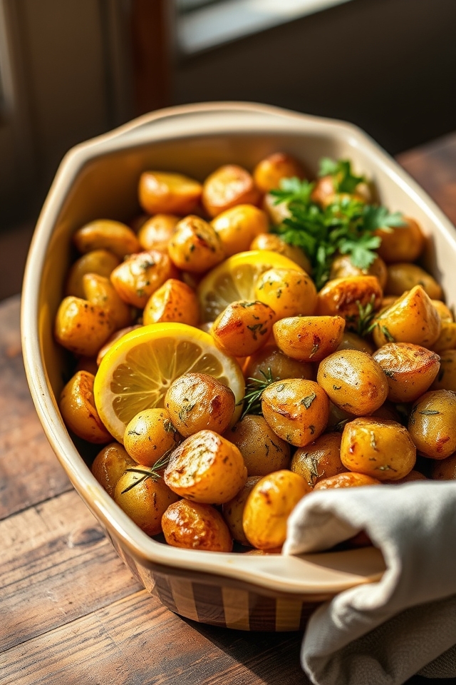 zesty lemon herb potatoes