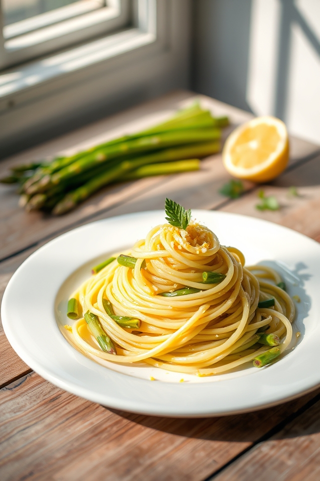 zesty spring lemon asparagus