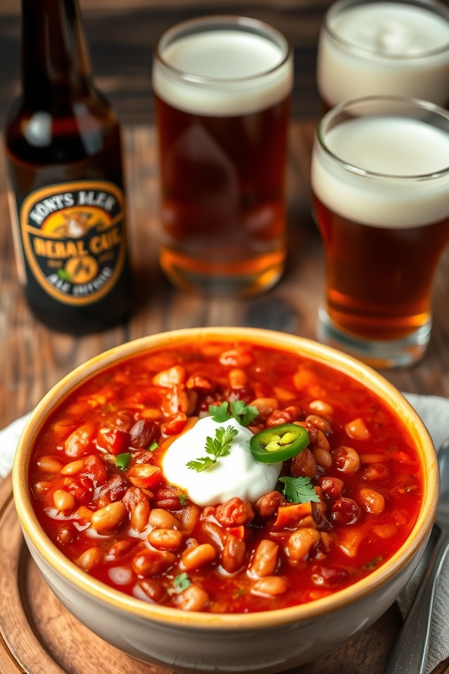 ale enhances chili flavor
