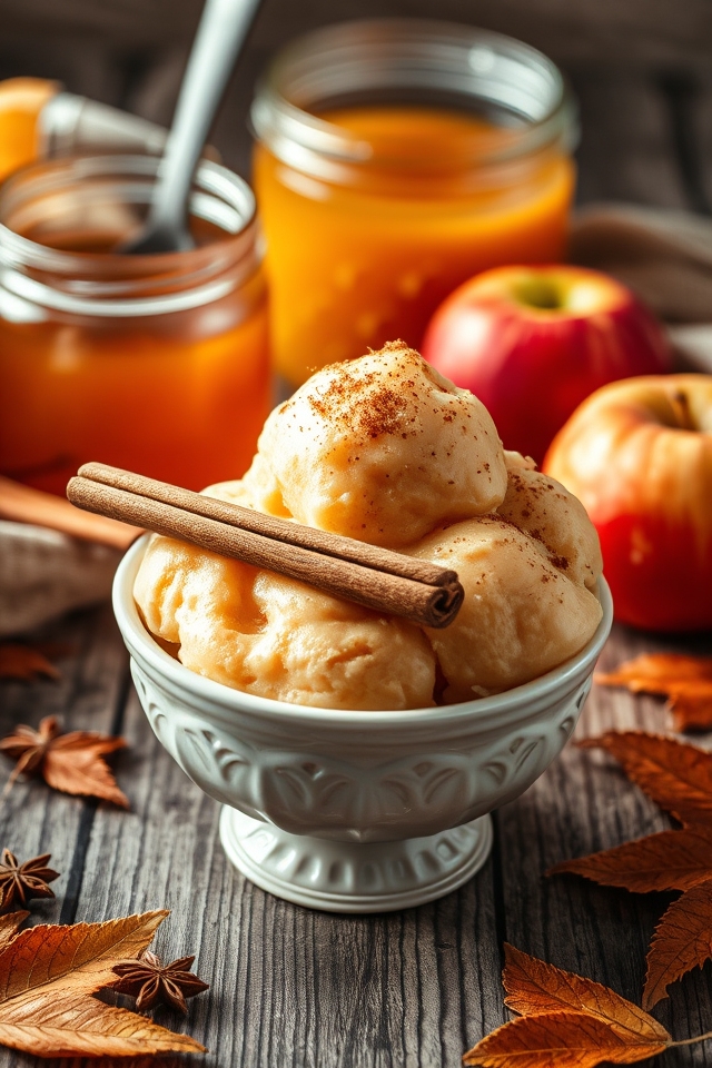 autumn spiced apple custard