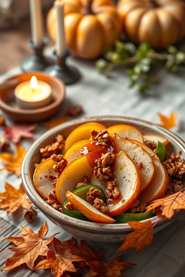 autumn spiced pear salad