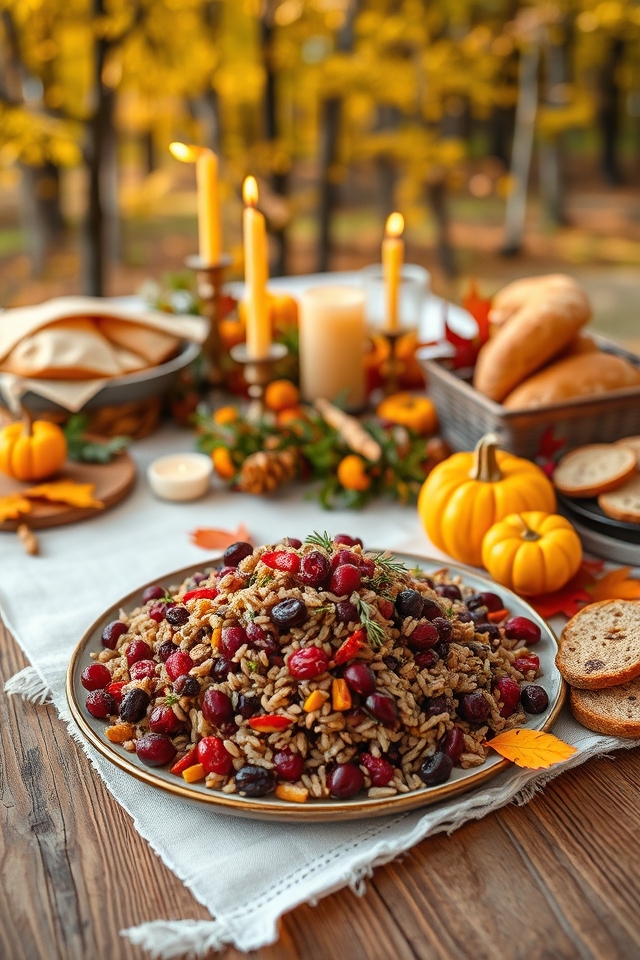 autumn wild rice salad