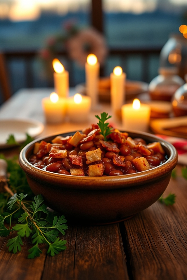 baked beans with bacon