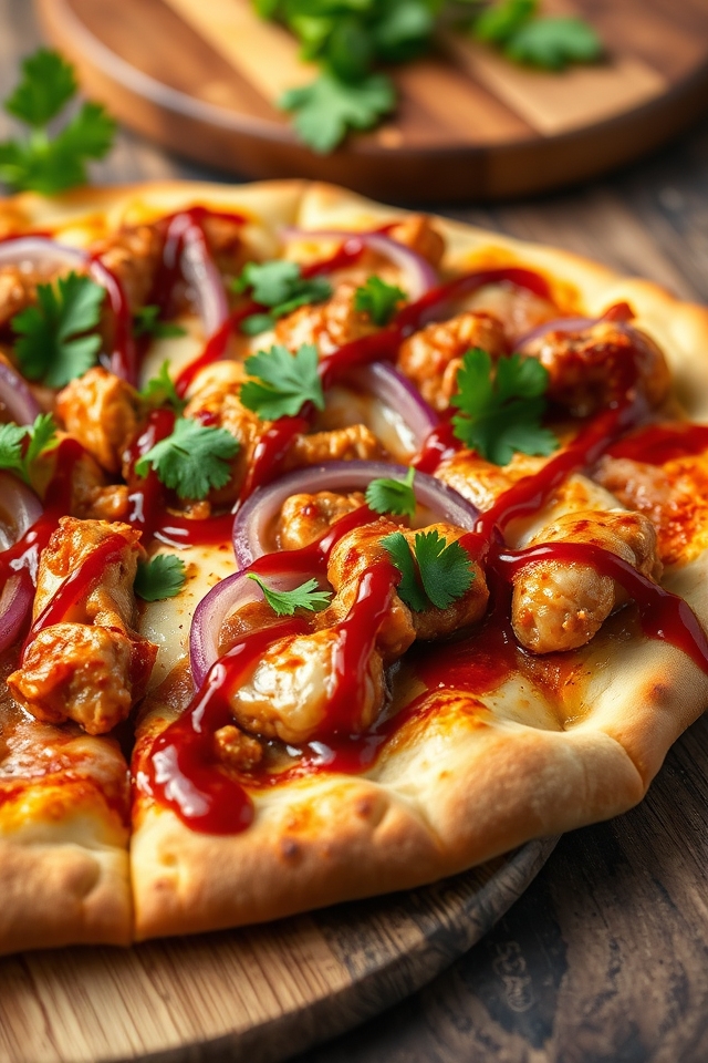 barbecue chicken cheese pizza
