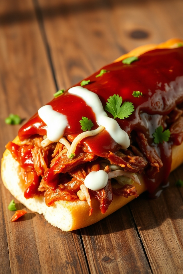 bbq pulled pork sandwich delight