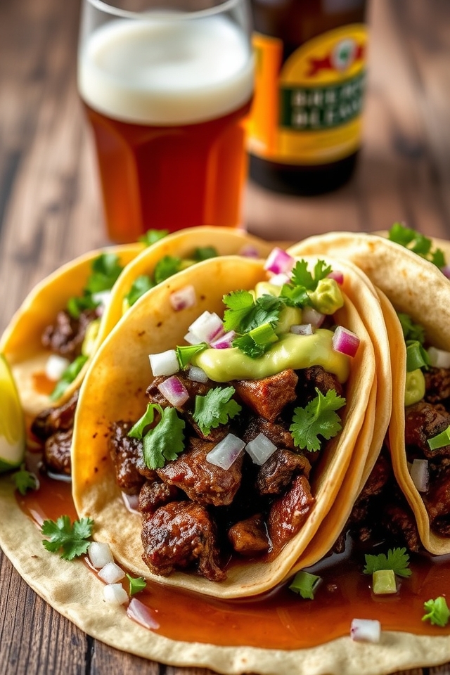 beer braised beef tacos recipe