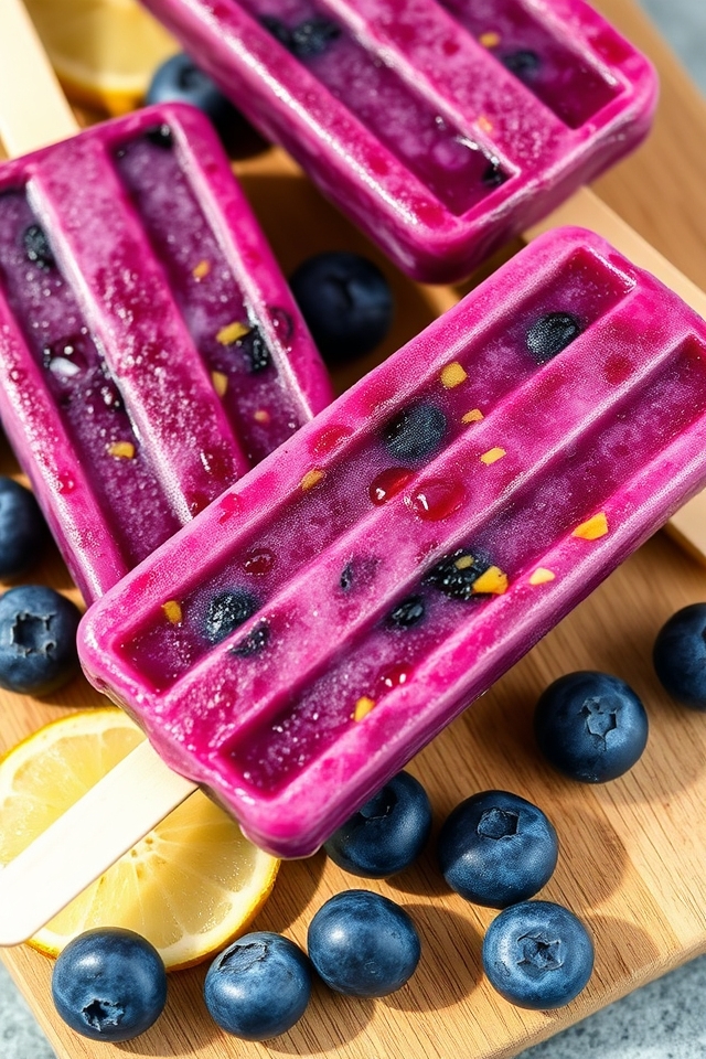 blueberry ginger zest popsicles