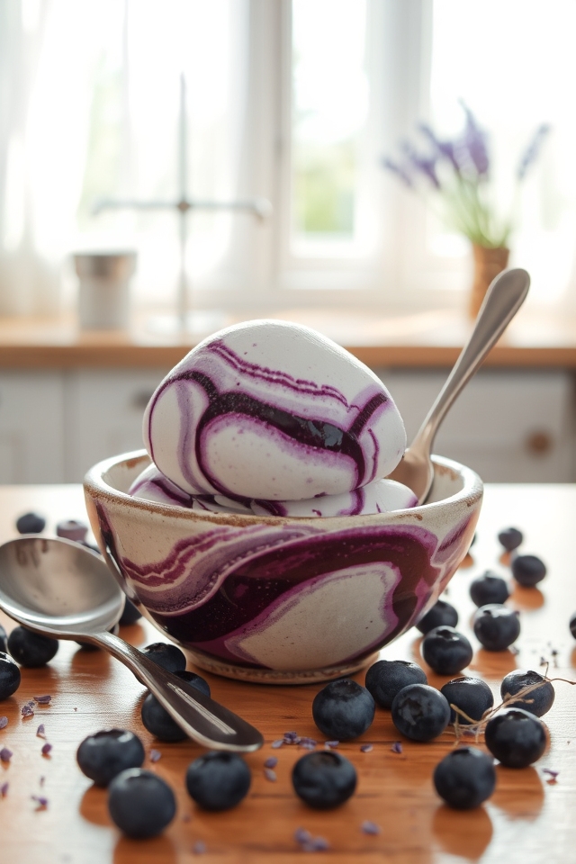 blueberry lavender frozen custard