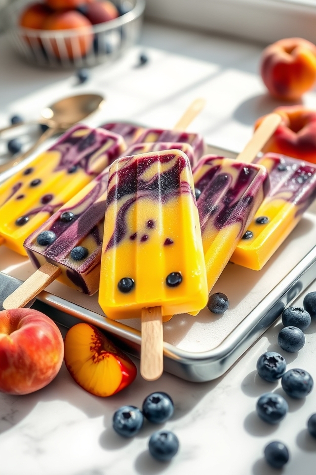 blueberry peach popsicle recipe