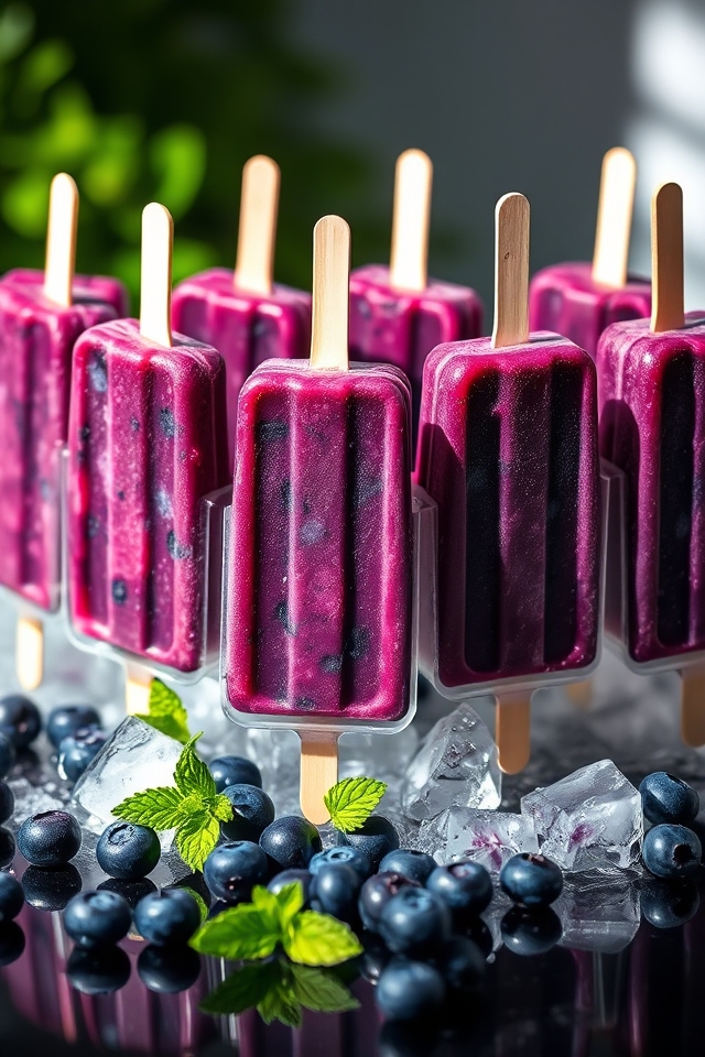 blueberry yogurt smoothie popsicles