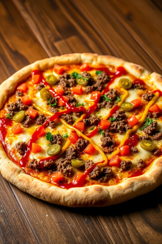 cheeseburger inspired pizza recipe