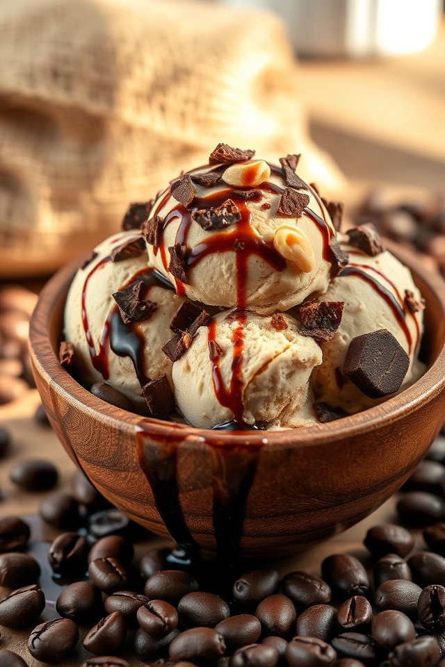 coffee chocolate peanut butter ice cream