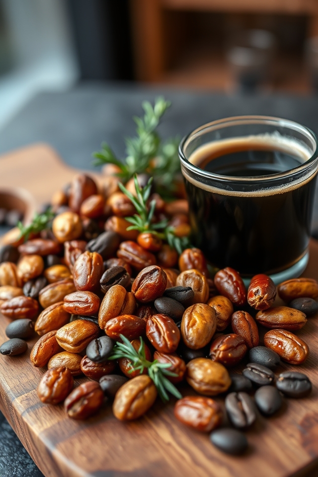 coffee infused roasted nuts