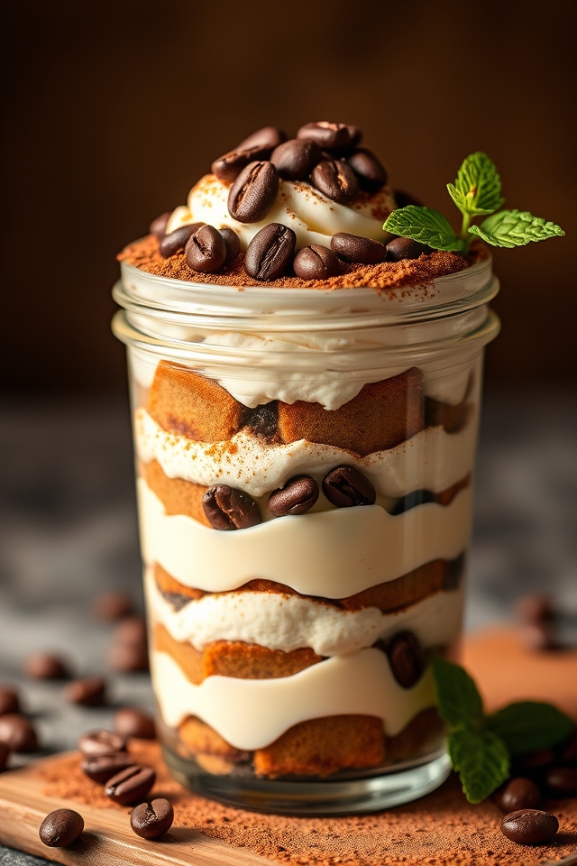 coffee soaked ladyfinger layers