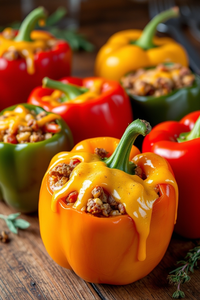 colorful stuffed bell peppers